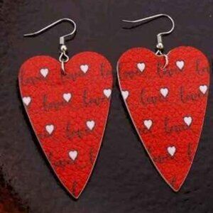 Red Heart Valentine's Earrings